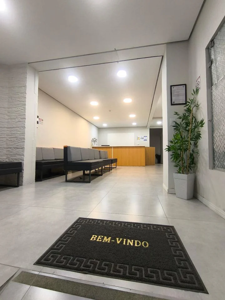 Recepção com o tapete de boas-vindas